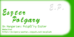 eszter polgary business card